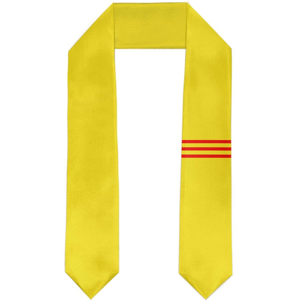 7488 South Vietnam Flag Graduation Stole Satin Sash Scarf for Study Aboard
